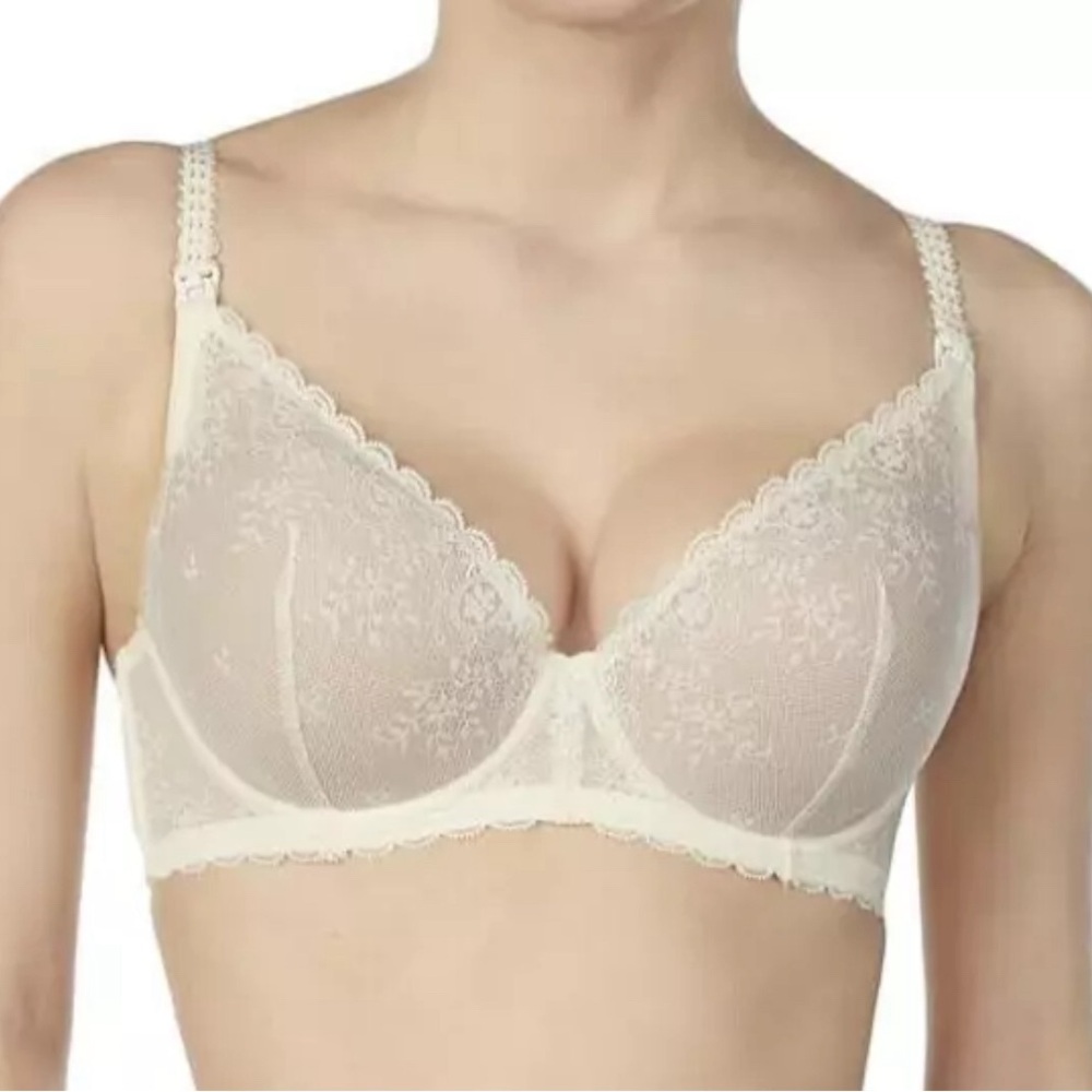Le Mystere Sexy Mama Nursing Lace Bra 32DD  -Ivory-